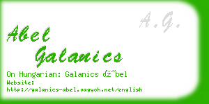 abel galanics business card